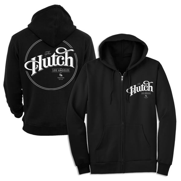 Download 'Hutch' Zip-Up Hoodie (Black) - HutchLA