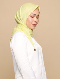 Herringbone Voile Tri Scarf - Lime