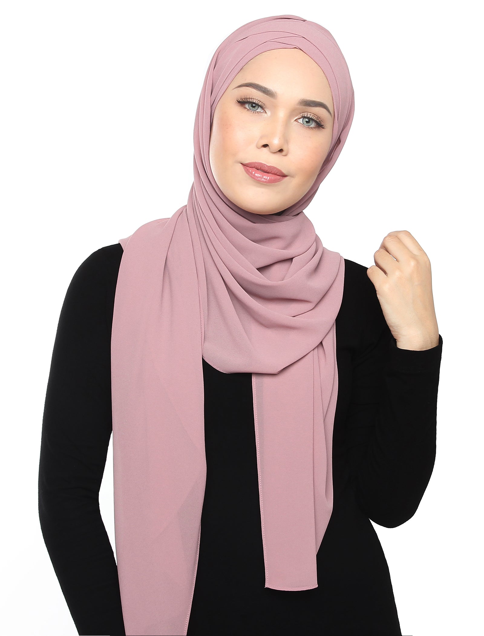 Lux Turban Chiffon Shawl - Blush