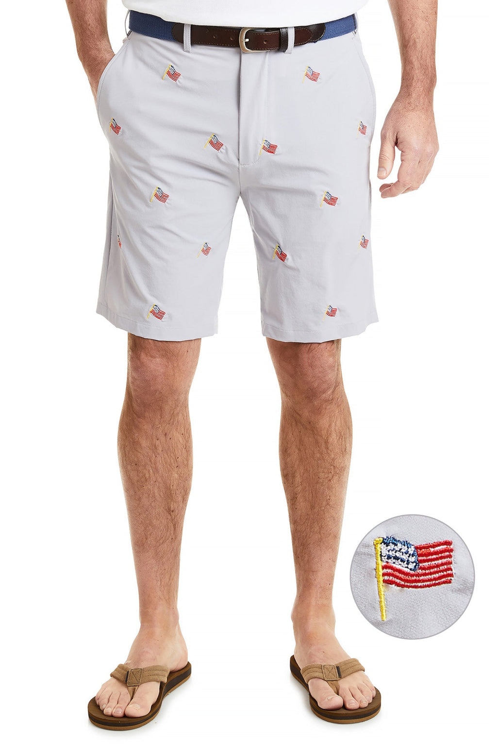 ACKformance Short Cement with USA Flag MENS EMBROIDERED SHORTS Castaway ...