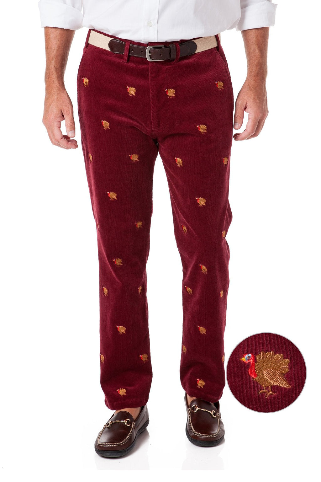 Beachcomber Corduroy Pant Merlot with Turkey - Castaway Nantucket Island