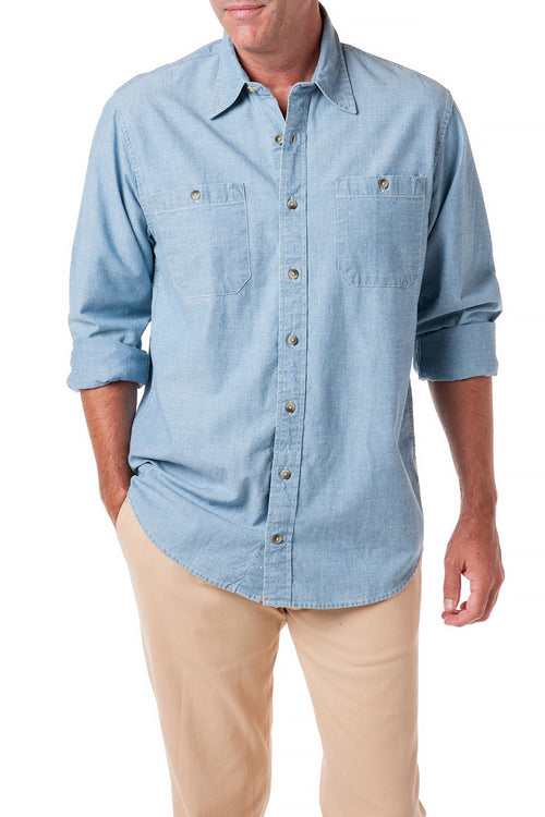 Cavalry Shirt Chambray - Castaway Nantucket Island