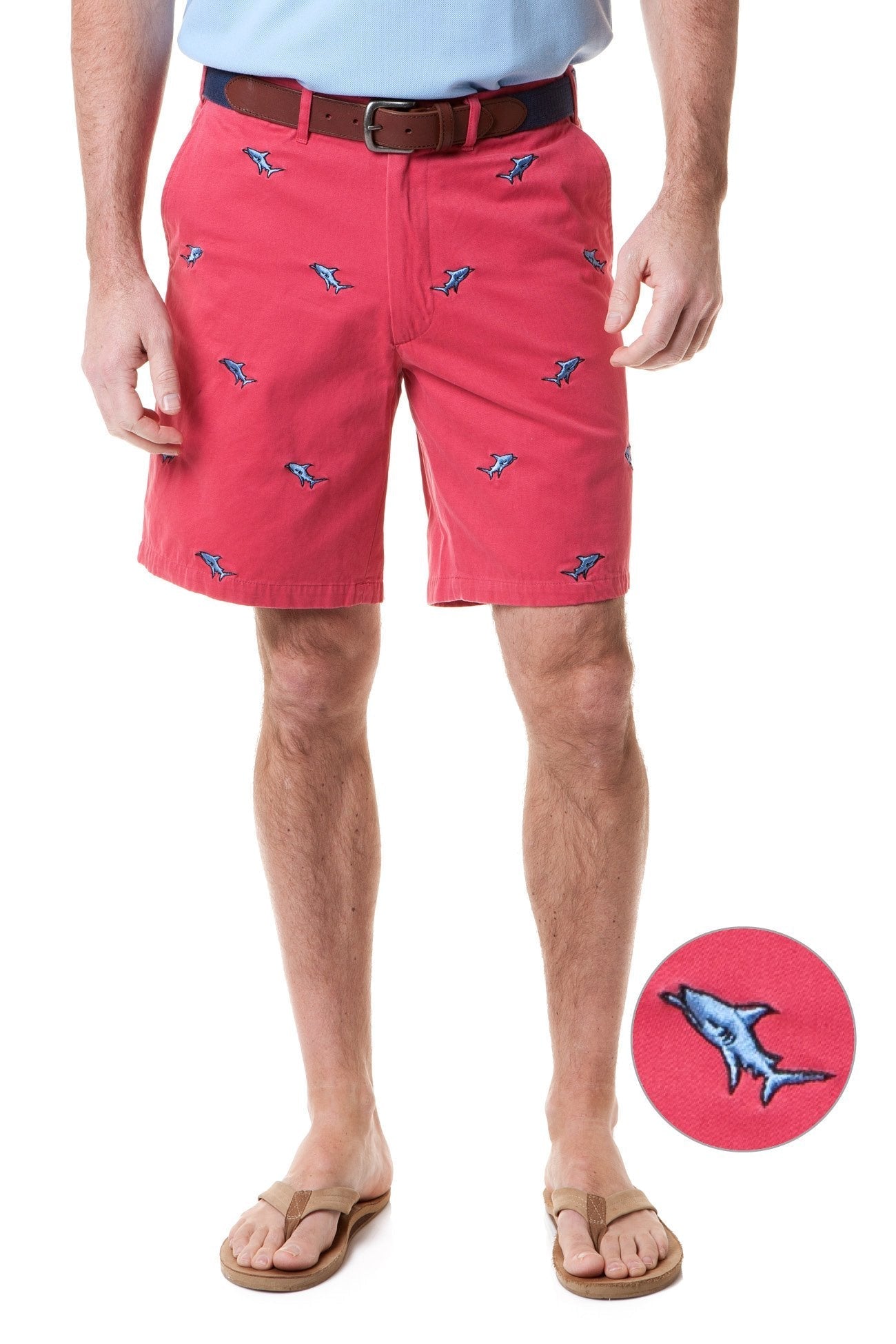 Cisco Short Stretch Twill Hurricane Red with Shark