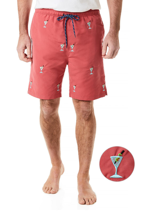 Pink - Pool Fool Alien Party Shorts - Printed Men's Preppy Swim