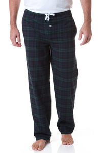 Men’s Royal Stewart Tartan Silk Pajama Pant with Stripe, S