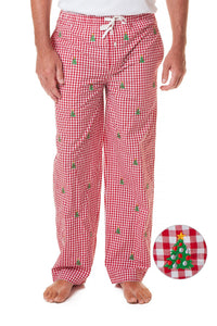 Men’s Royal Stewart Tartan Silk Pajama Pant with Stripe, S