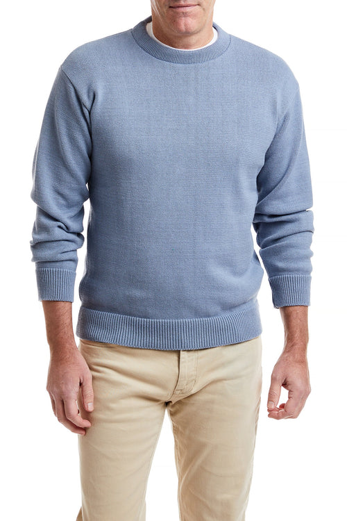 Yachtsman Crewneck Sweater Sunwashed Blue MENS OUTERWEAR Castaway ...