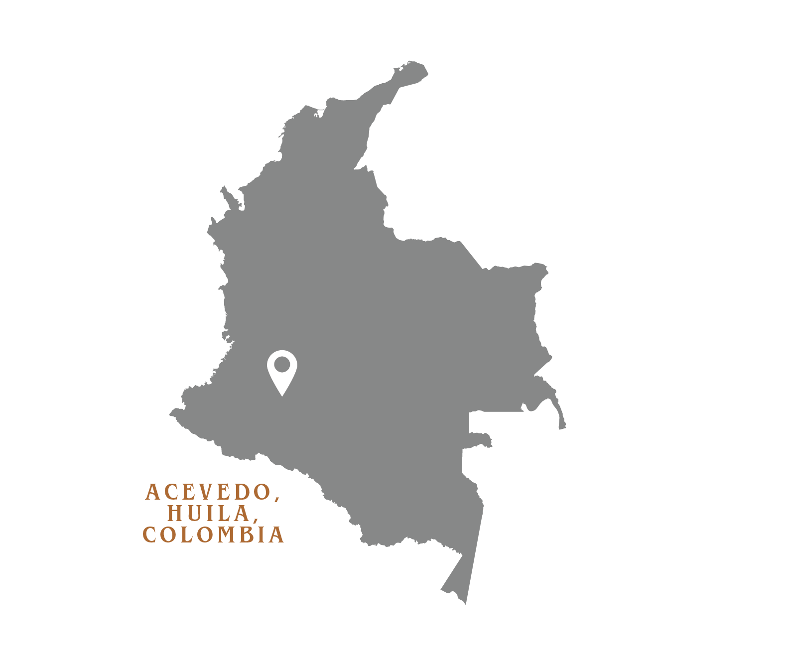 Map of Colombia indicating the location of the farm