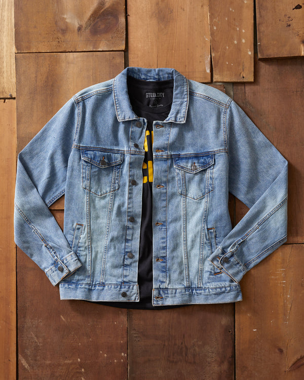 Vintage Unisex Black Denim Jacket | S/Black | Steel City | Pittsburgh Gifts