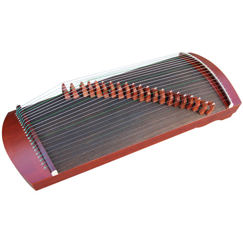 Exquisite Travel Size Red Sandalwood Guzheng Instrument Chinese Harp