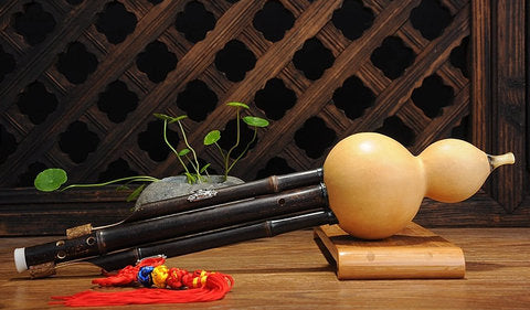 Buy Study Level Chinese Yunnan Free Reed Gourd & Bamboo Flute Hulusi Instrument