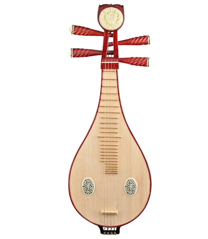 プロで上質な中国彫刻紅檀製柳琴楽器ケース付販売