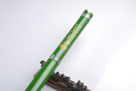 Study Level Green Color Purple Bamboo Flute Xiao Instrument Chinese Shakuhachi One Section