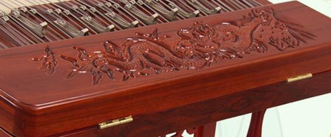 コンサート級彫刻紅檀製楊琴楽器中国ダルシマー402タイプアクセサリー付販売