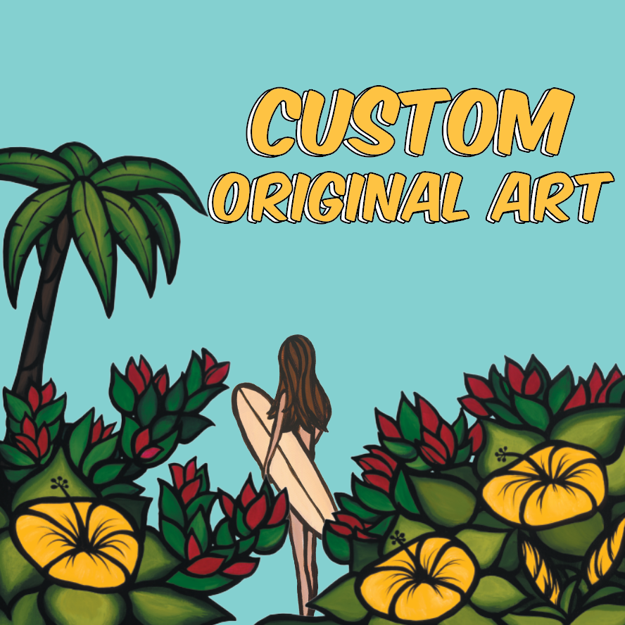 Custom Original Art Green Room Hawaii