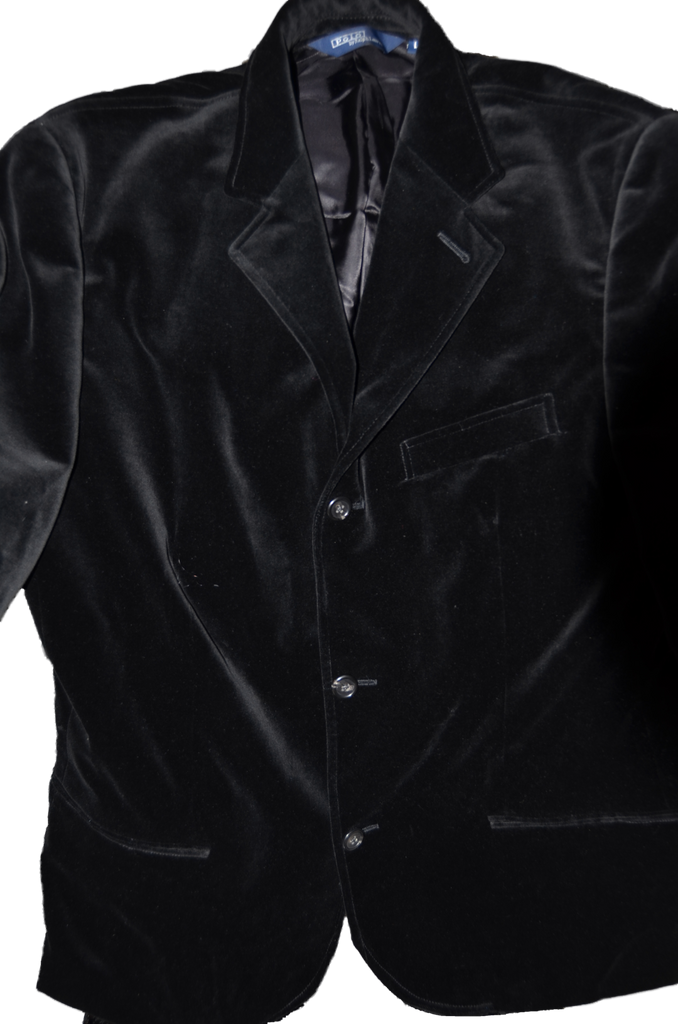 ralph lauren black velvet jacket