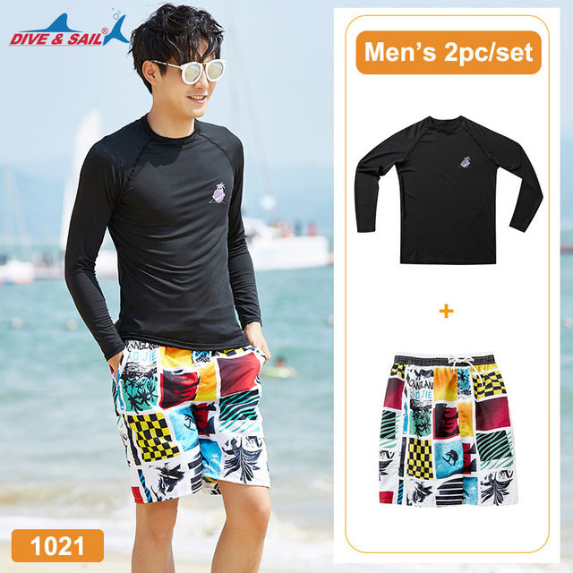 mens matching swim shorts and shirt