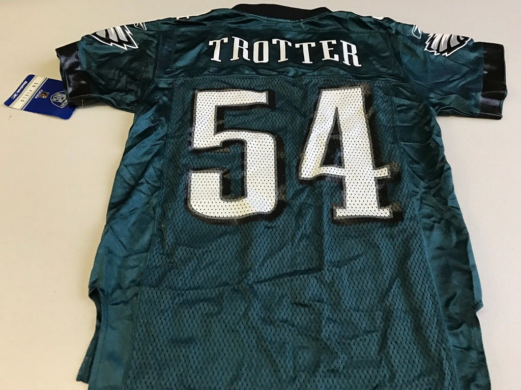 2007 PHILADELPHIA EAGLES TROTTER #54 REEBOK ON FIELD JERSEY