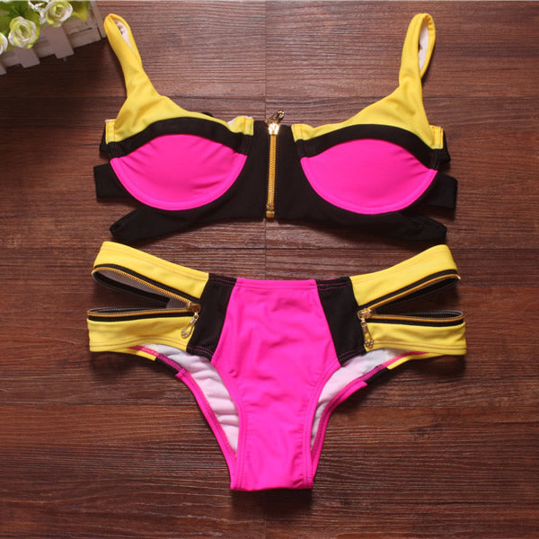 neon colored bathing suits