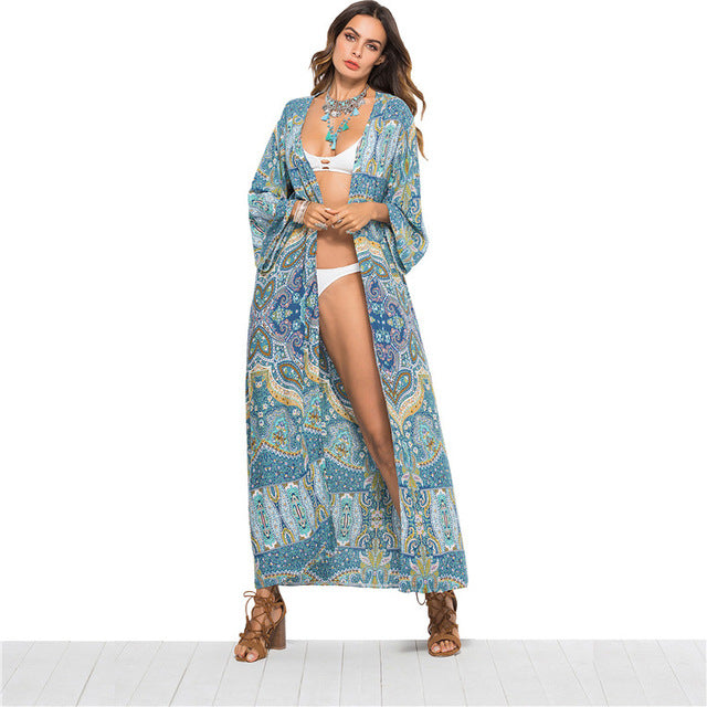 long chiffon beach cover up