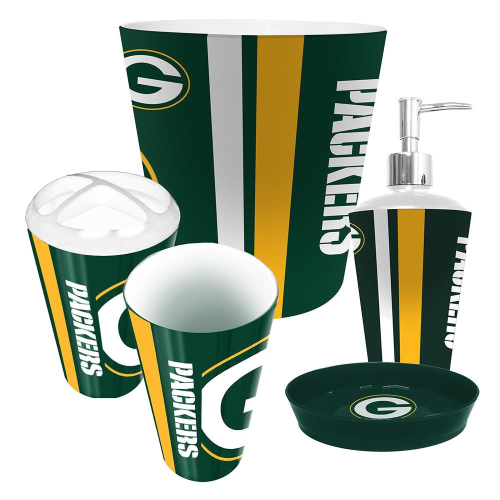 Green Bay Packers NFL Complete Bathroom Accessories 5pc