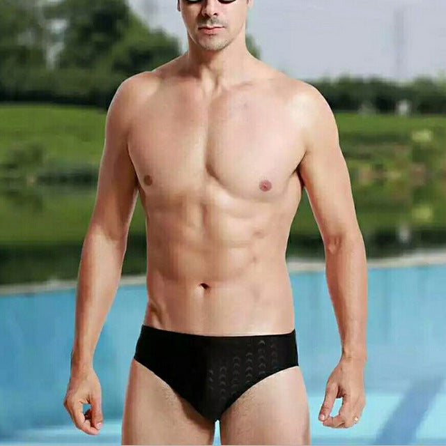 mens black swimsuit