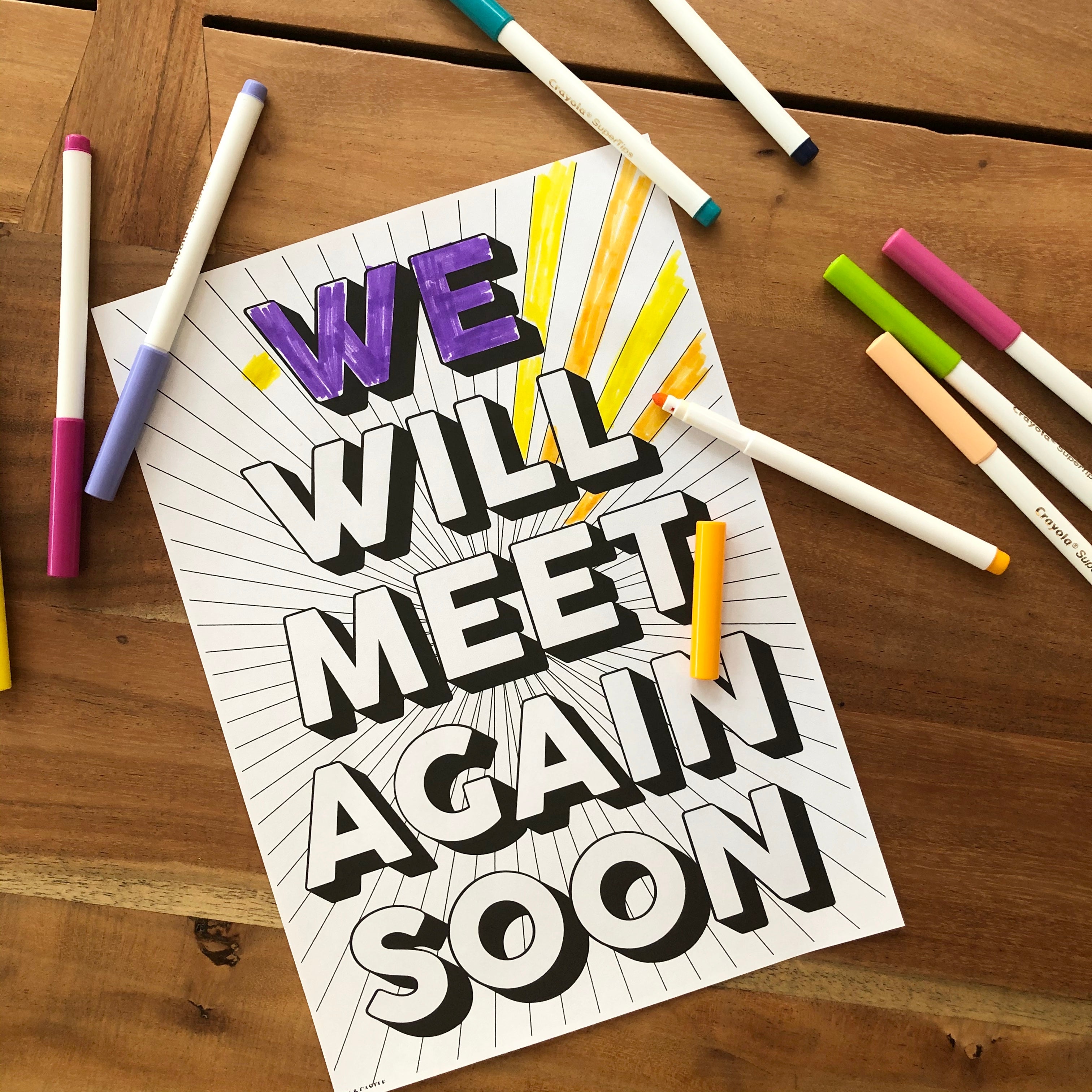 Kin & Castle - Free Printable WE WILL MEET AGAIN SOON