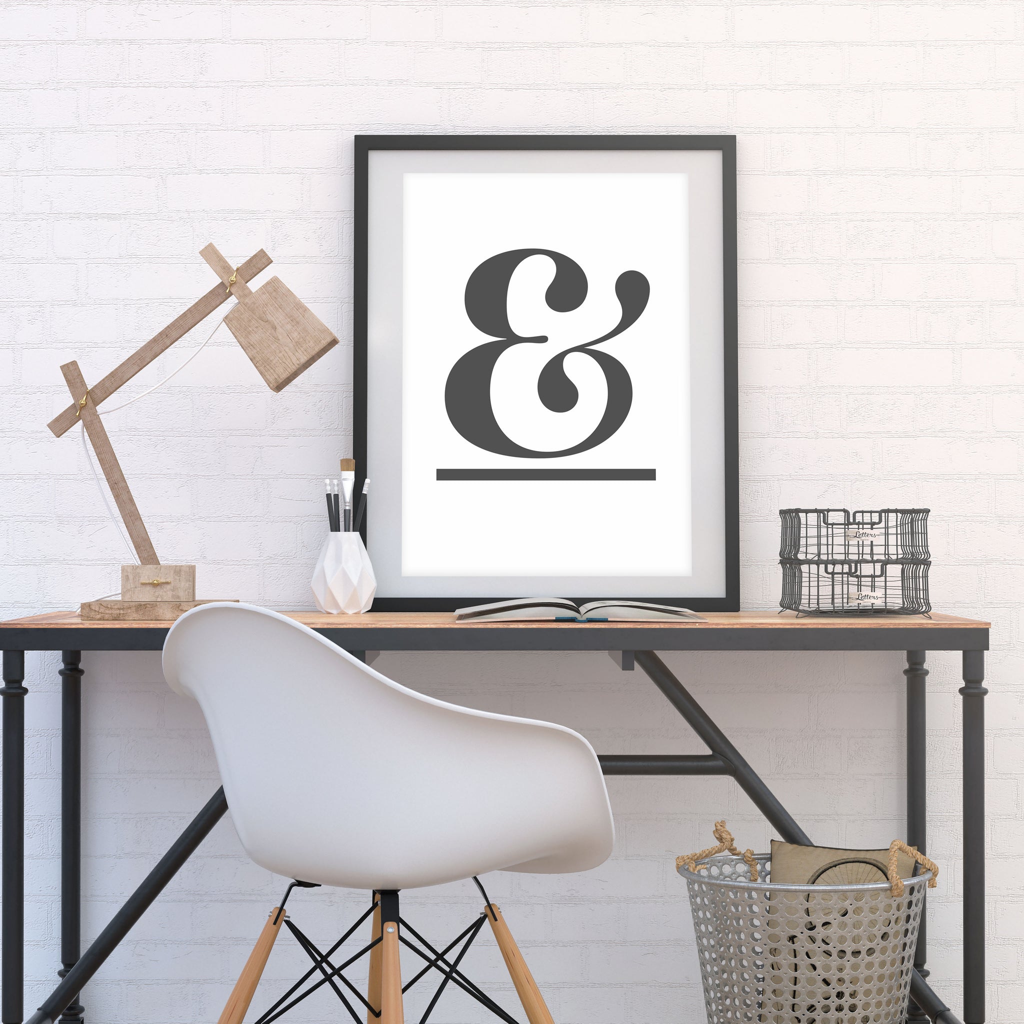 Ampersand Art Print (monochrome) Gorgeous in gallery walls – Kin and Castle