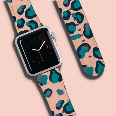 Leopard Print Engraved Watch Strap Compatible with Apple Watch Bands S –  KULTURE PRINT HOUSE