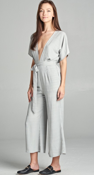 low cut jumpsuit