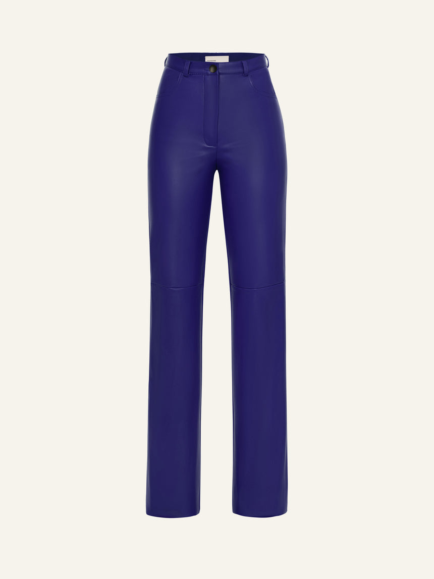 Leather leggings Helmut Lang Blue size 0 US in Leather  25661054