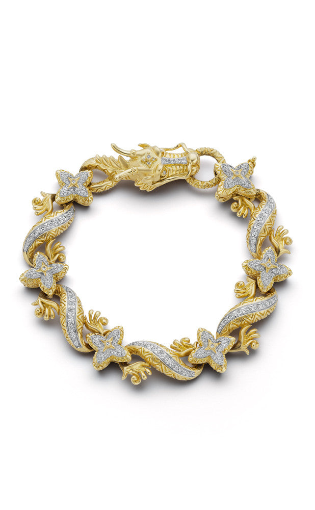 Chow Tai Fook Dragon Braided Bracelet in 24k Gold - Macy's