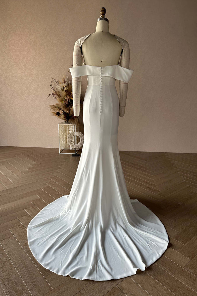 minimalist wedding gowns custom made Envious Bridal & Formal Perth Australia