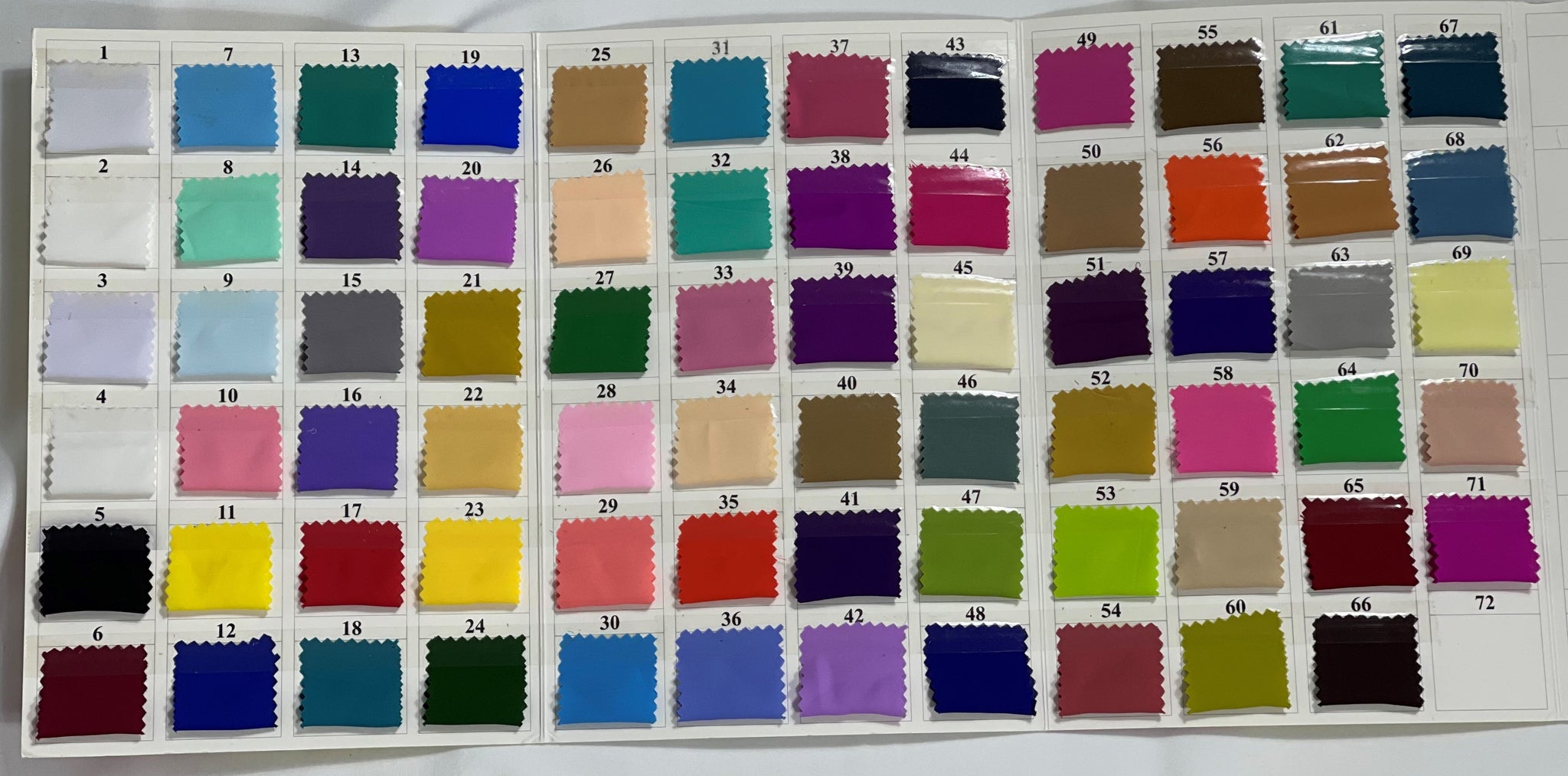 silk crepe colour chart matte