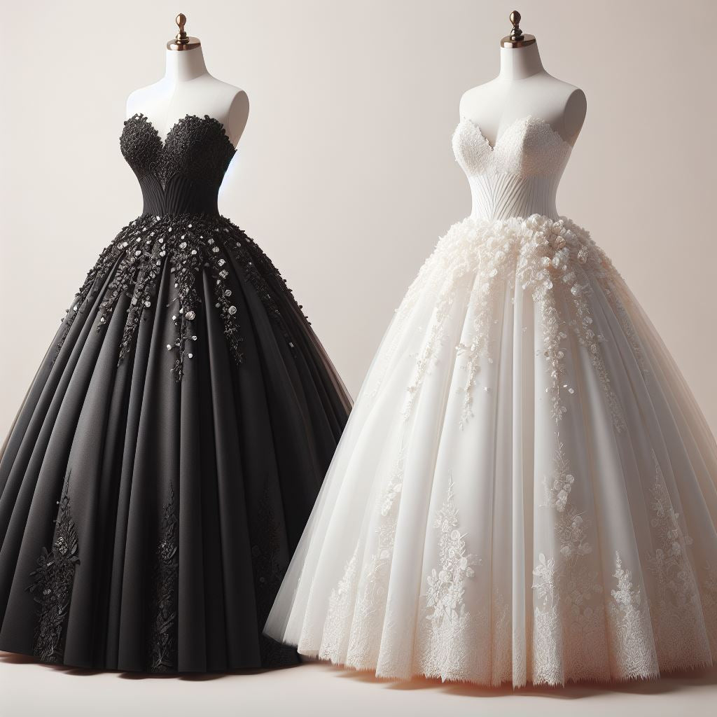 black wedidng dresses and white wedding dresses custom made envious bridal & formal