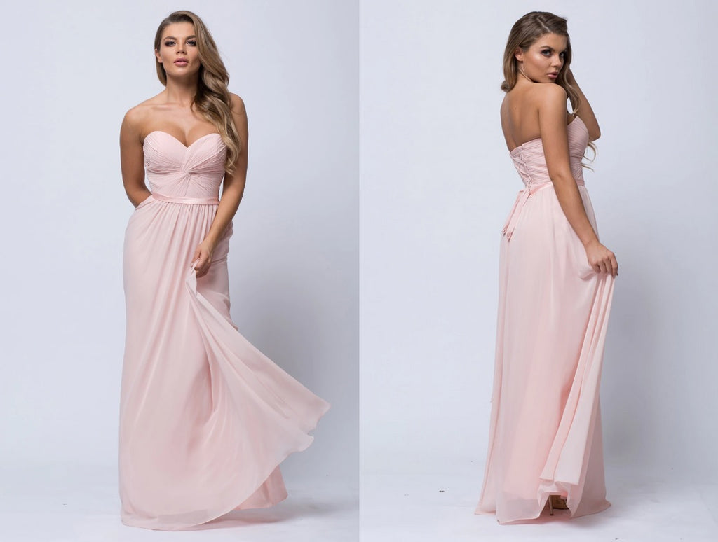 custom made pink blush bridesmaid dresses envious bridal & formal