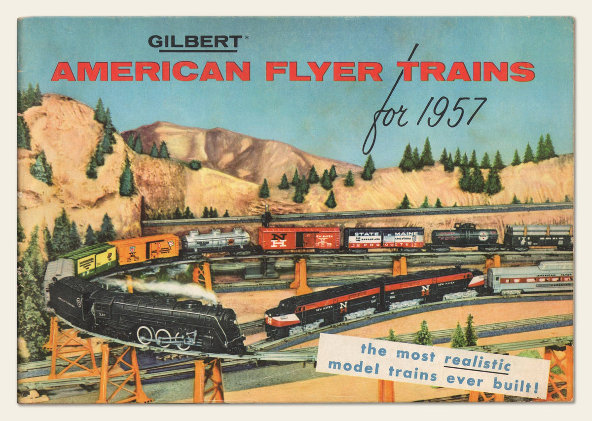 trains flyer american gilbert company train toy 1957 haven lionel electric posters bikes flickr brochures box