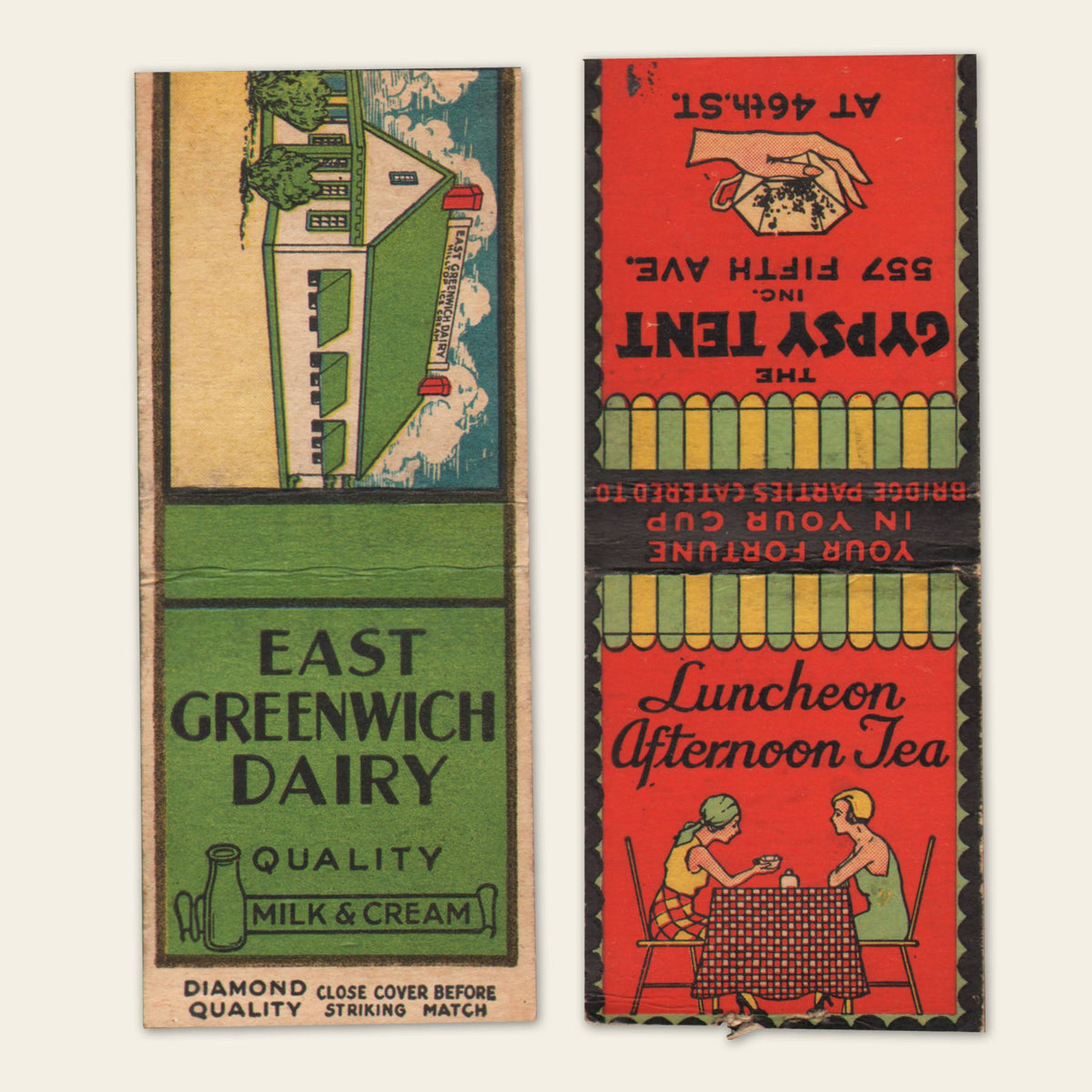 vintage matchbook cover