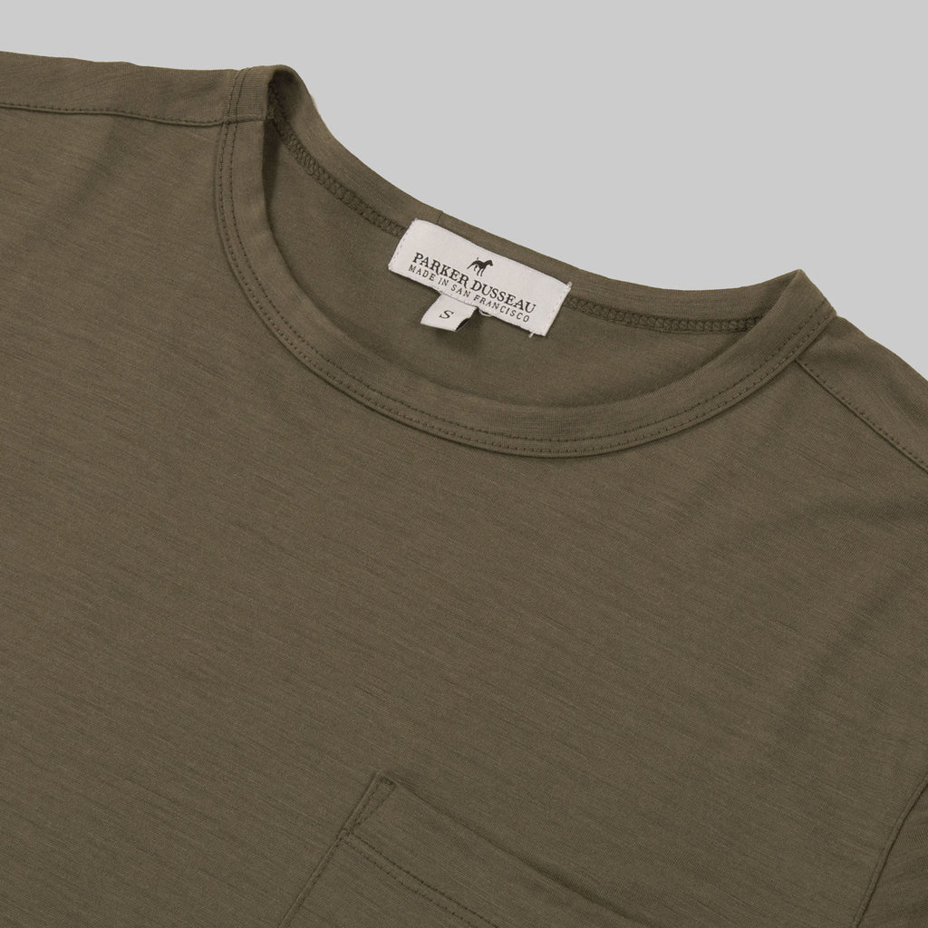 100% Merino Wool Long Sleeve Tee - Army – Parker Dusseau