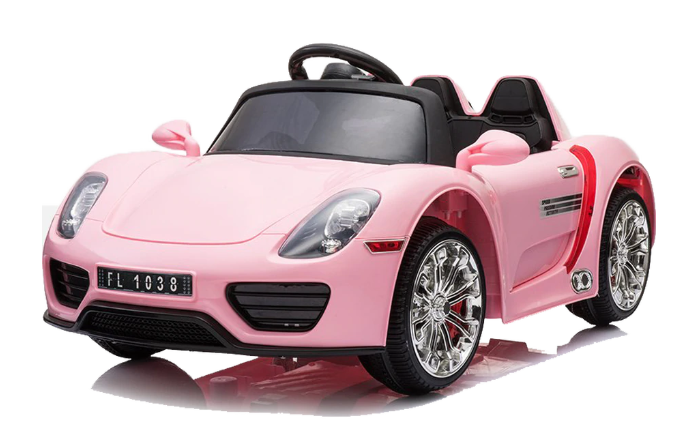 pink porsche ride on car
