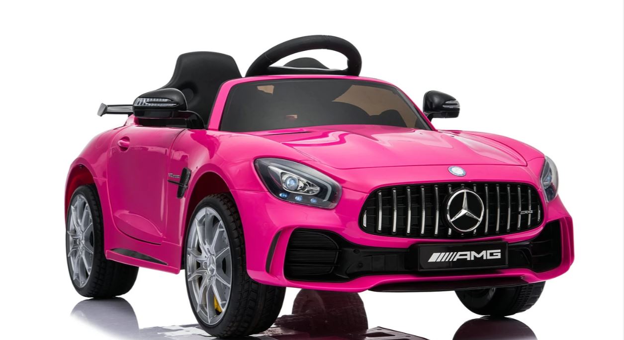 pink mercedes kids car