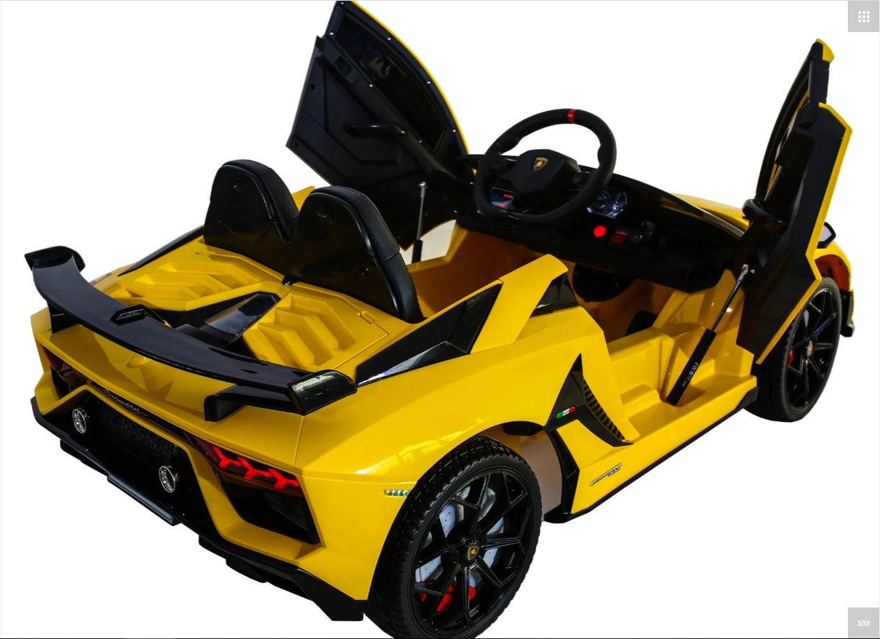 2023 Lamborghini Aventador SVJ YELLOW DELUXE 12V Kids Ride On Car With –  Toronto Toys