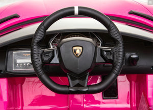 pink lamborghini ride on car