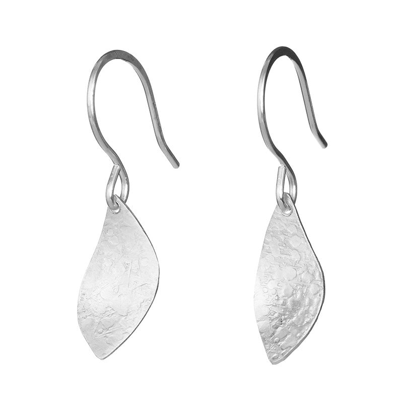 Silver Tea Leaves Earrings | Garden of Silver