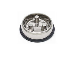 slow feeder dog bowl stainless steel