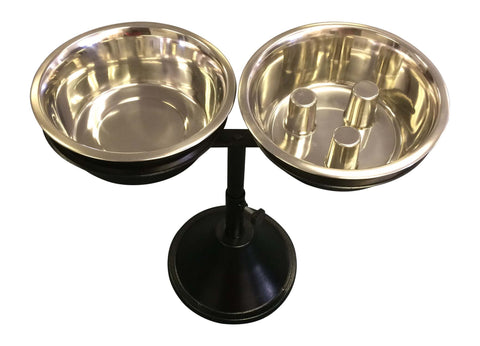 metal slow feeder dog bowl