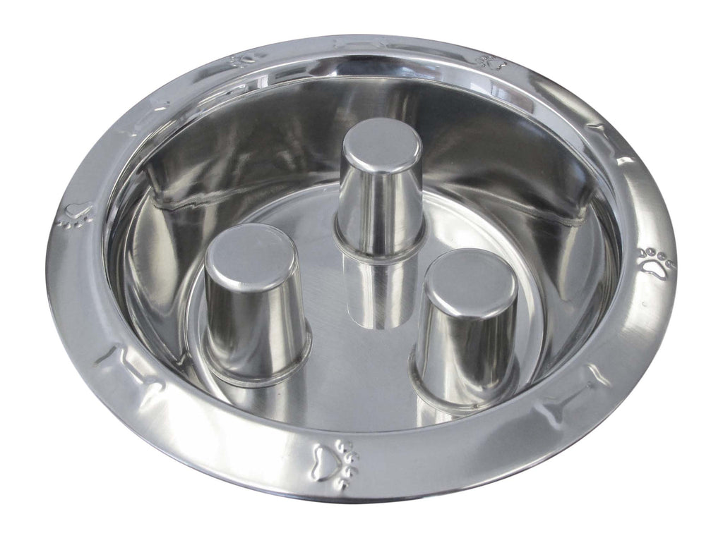 elevated slow feeder dog bowl