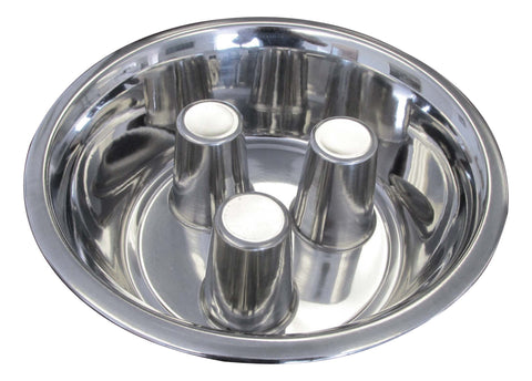 metal slow feeder dog bowl