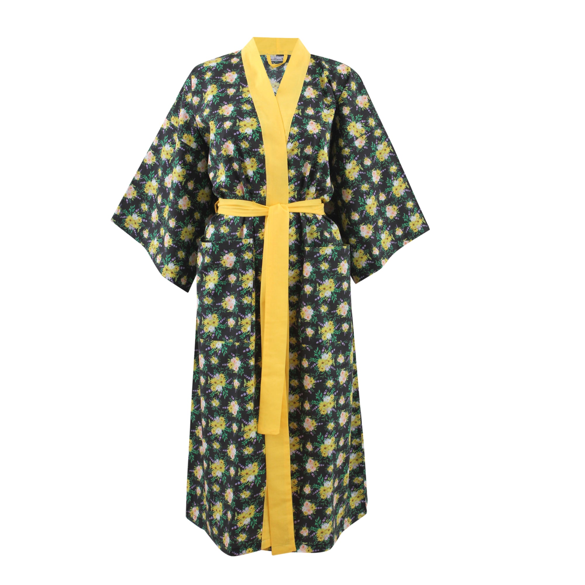 Japanese Kimono Men Summer Yukata Tradition Ancient Costume 136CM Robe