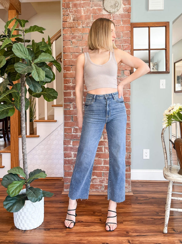 Classic Dad Jean by Hidden Jean // High Rise Relaxed Wide Leg